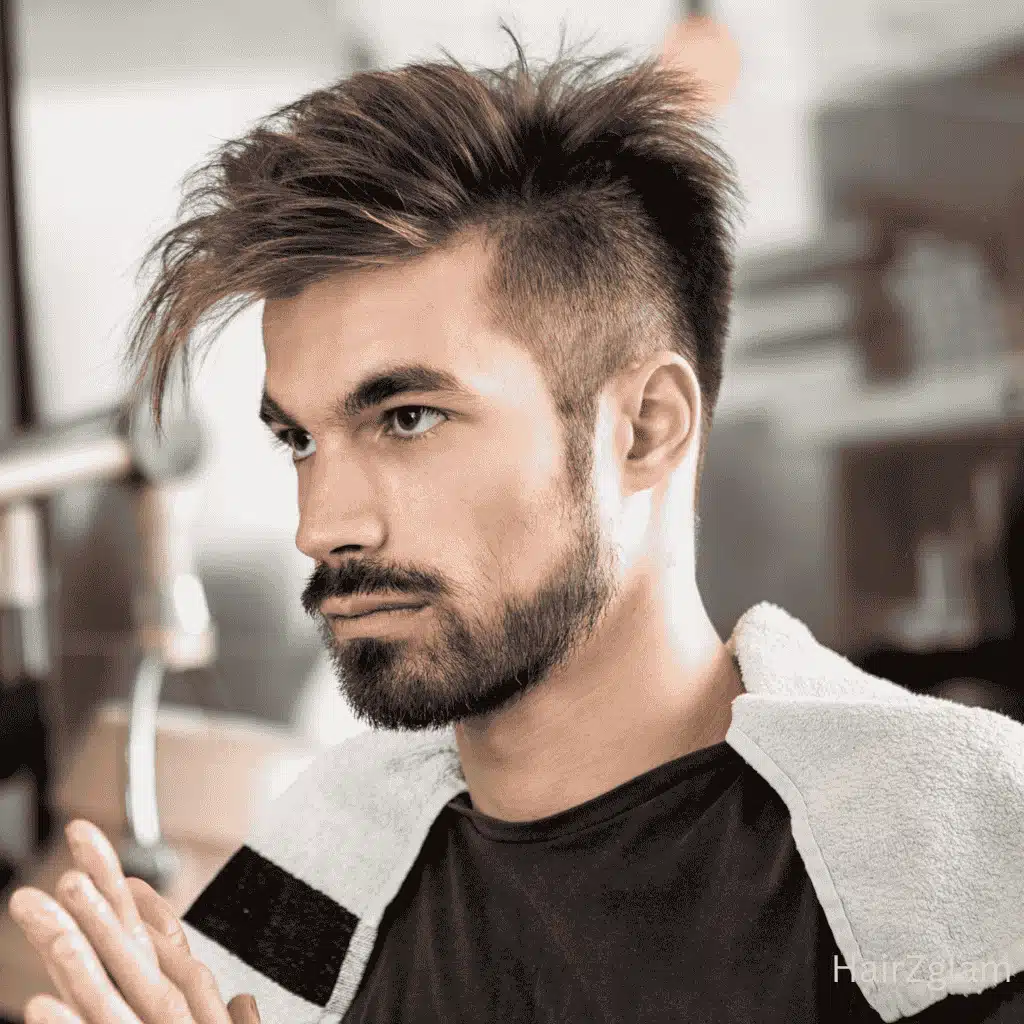 hairdresser examining thinning hairscalp cloe up