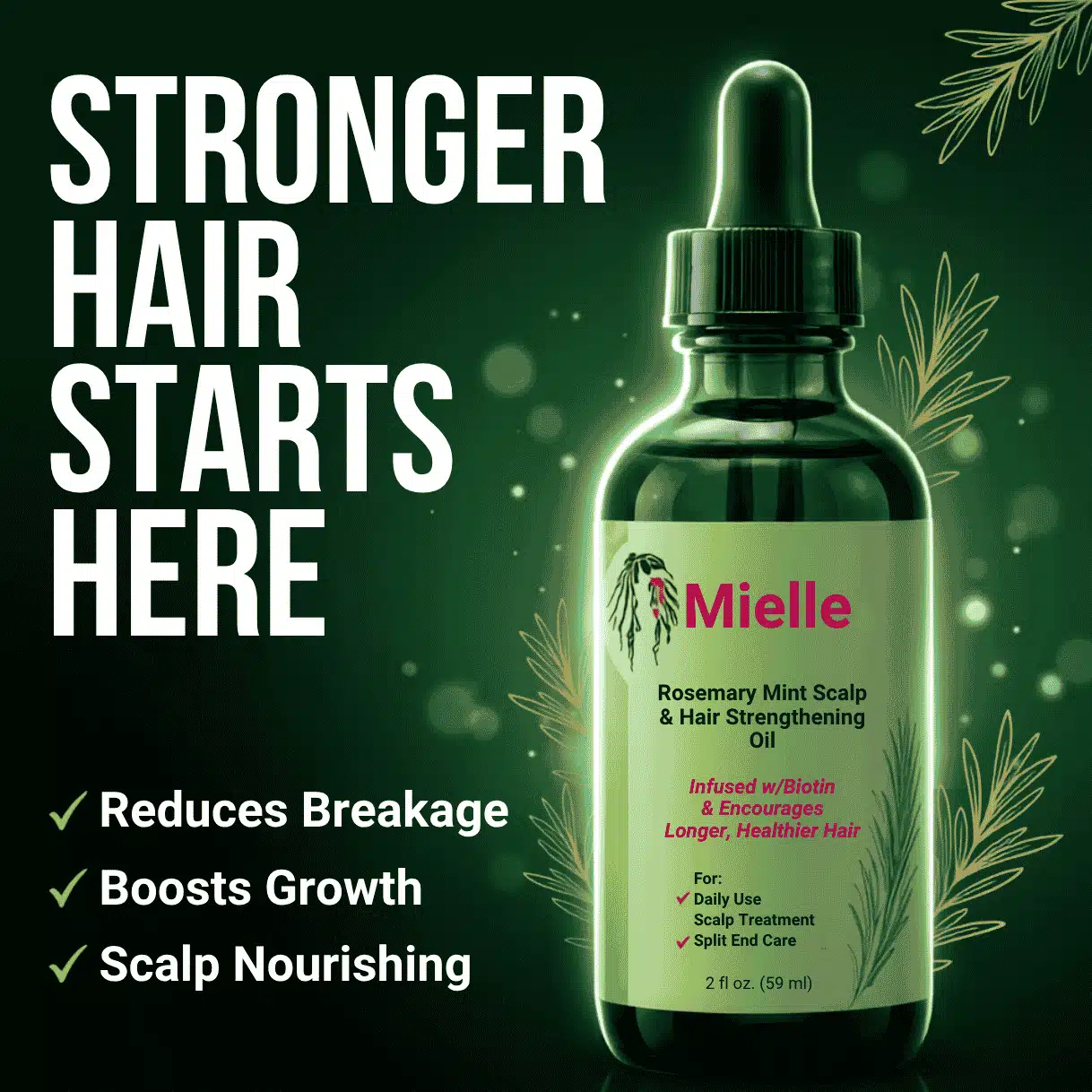 Mielle Rosemary Mint Scalp & Hair Strengthening Oil